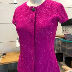 St. John Buttoned pink top